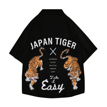 Japan Tiger Japanese Style Camp Shirt