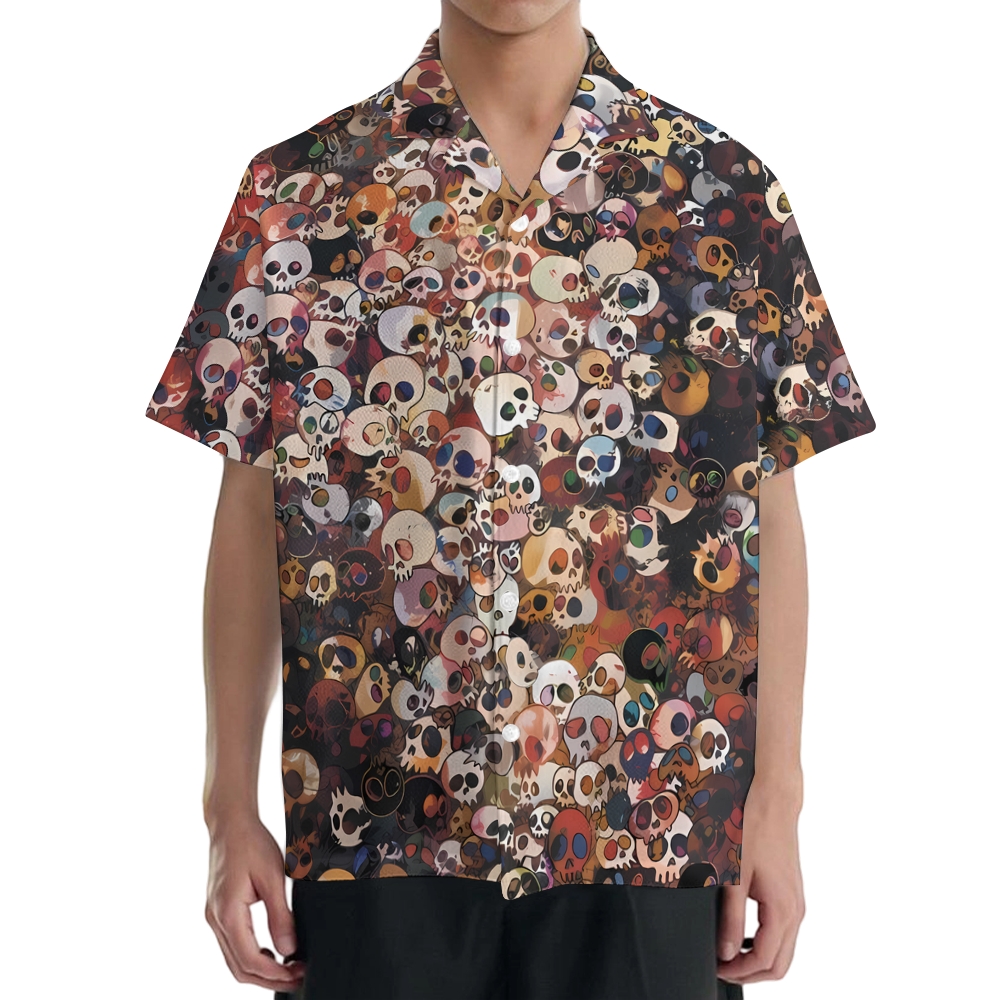 Skull Japanese Style Camp Shirt