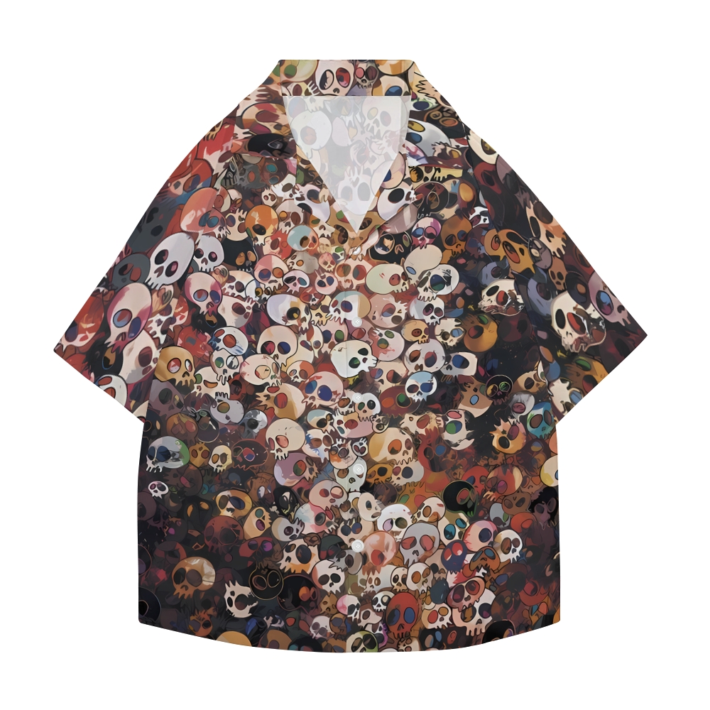 Skull Japanese Style Camp Shirt
