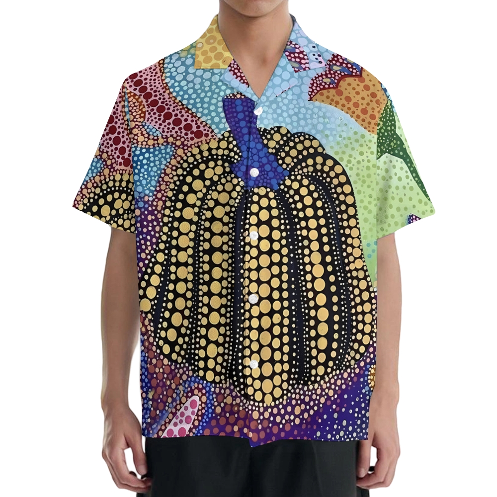 Yayoi Kusama Pumpkin Japanese Style Camp Shirt