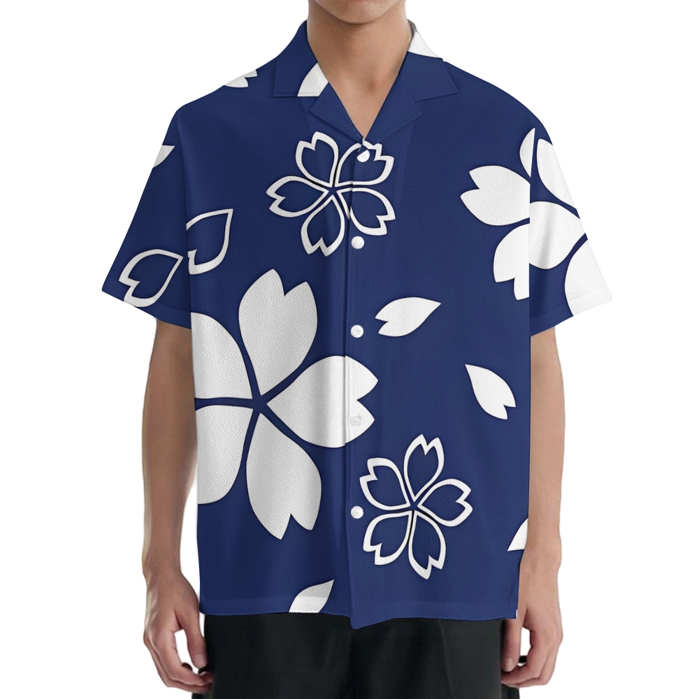 Sakura Cherry Blossom Japanese Style Camp Shirt