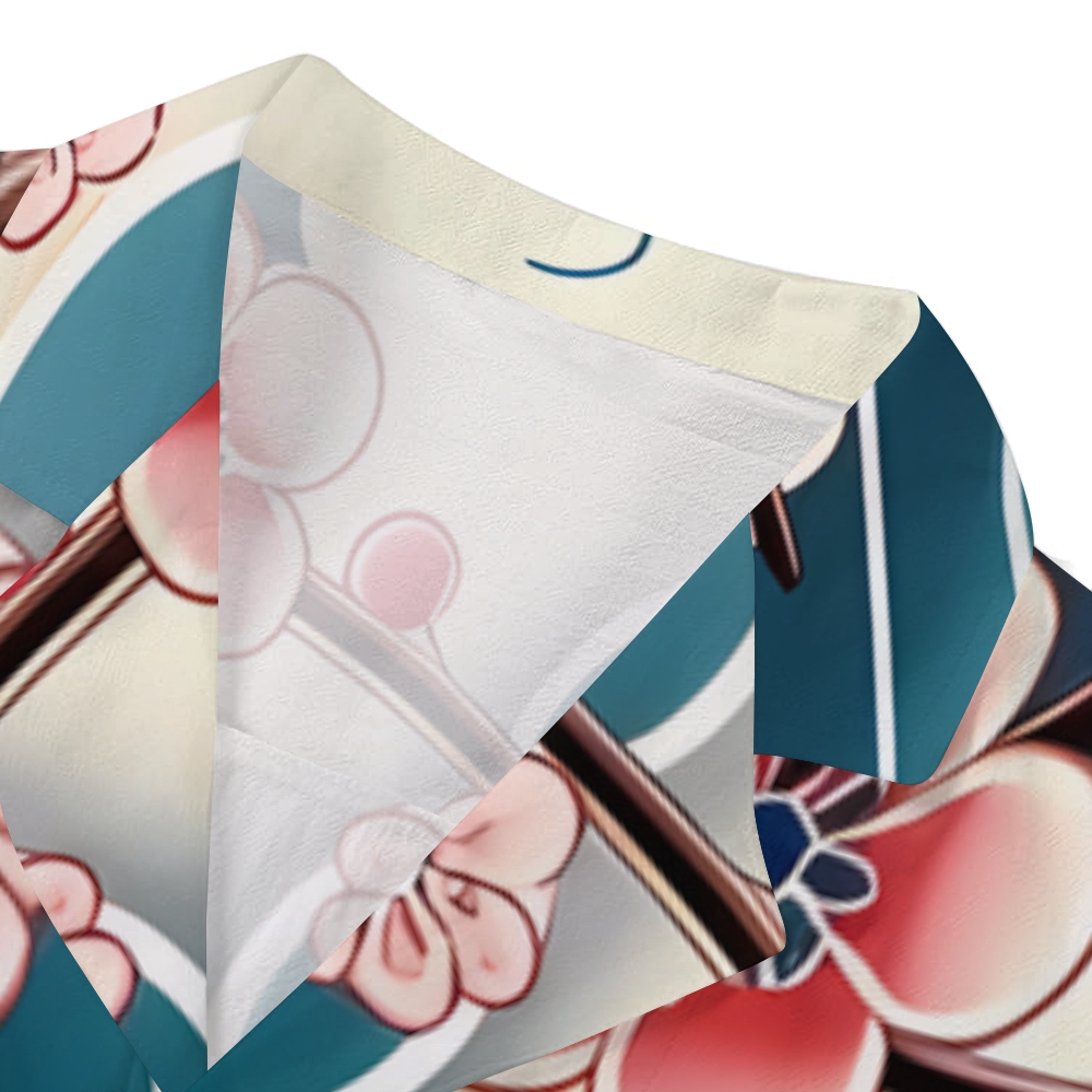 Sakura Wave Japanese Style Camp Shirt