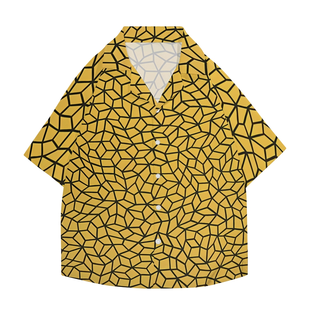 Yayoi Kusama Geometric Japanese Style Camp Shirt