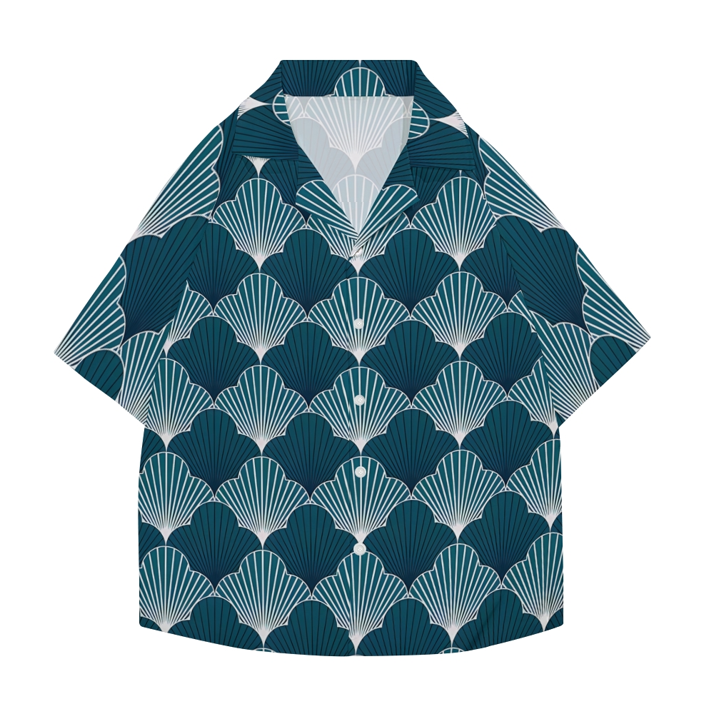 Japanese Texture Japanese Style Camp Shirt