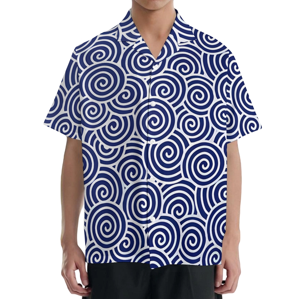 Vortex Texture Japanese Style Camp Shirt