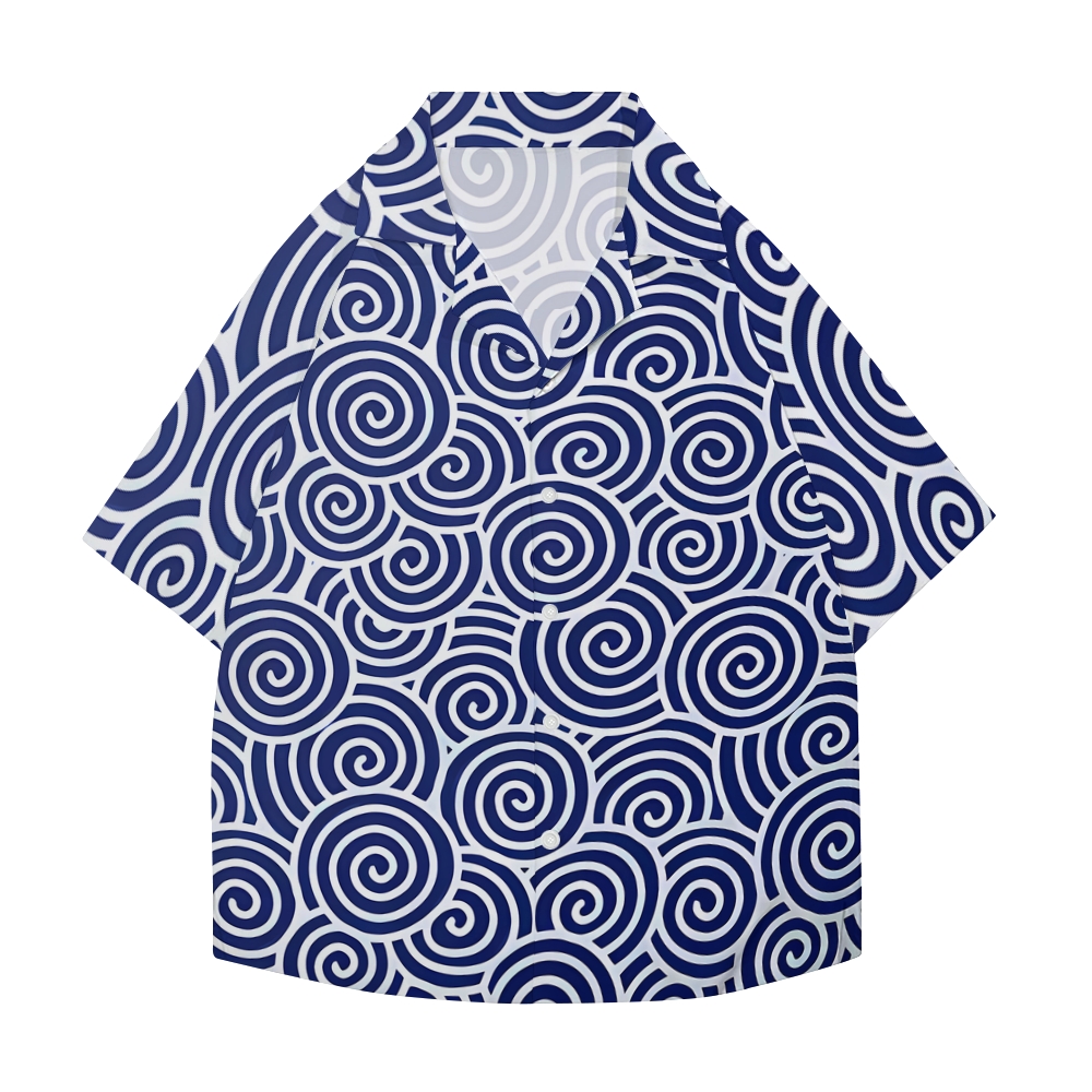 Vortex Texture Japanese Style Camp Shirt