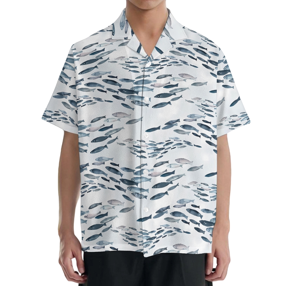 Fish Japanese Style Camp Shirt