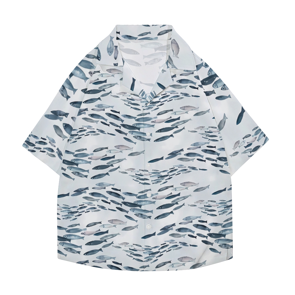 Fish Japanese Style Camp Shirt