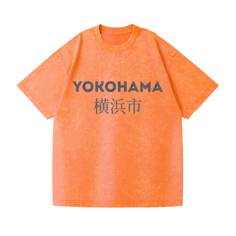 Yokohama Vintage Wash Japanese Design T-Shirt – Japan-tiger