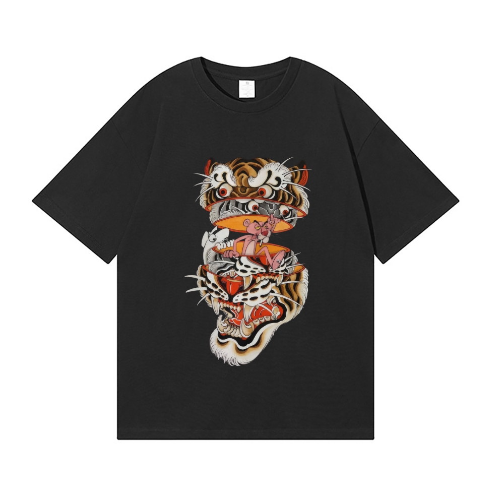 Pink Tiger Tattoo Japanese Style Classic Tee