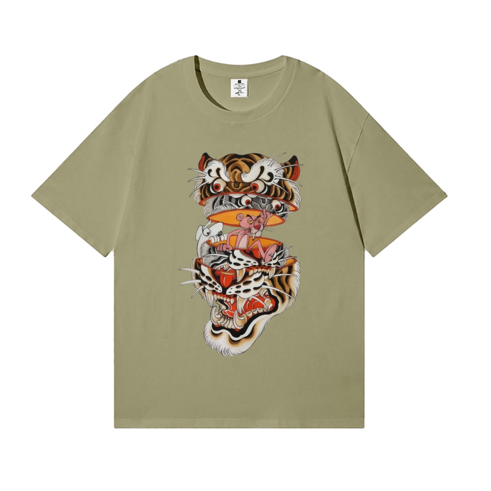 Pink Tiger Tattoo Japanese Style Classic Tee