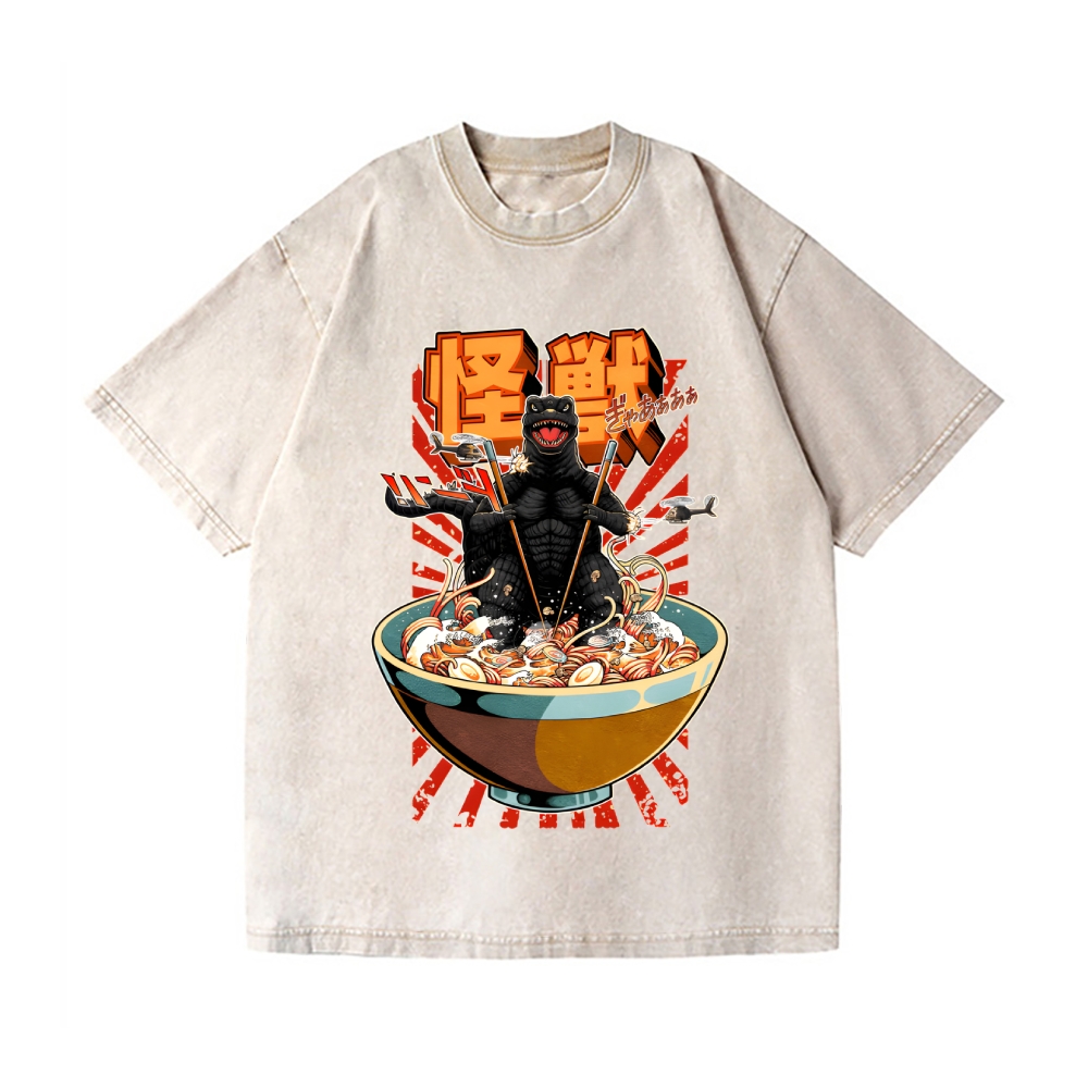 Monster Vintage Wash Japanese Design T-Shirt