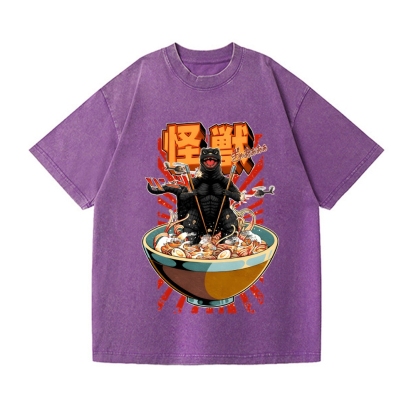 Monster Vintage Wash Japanese Design T-Shirt