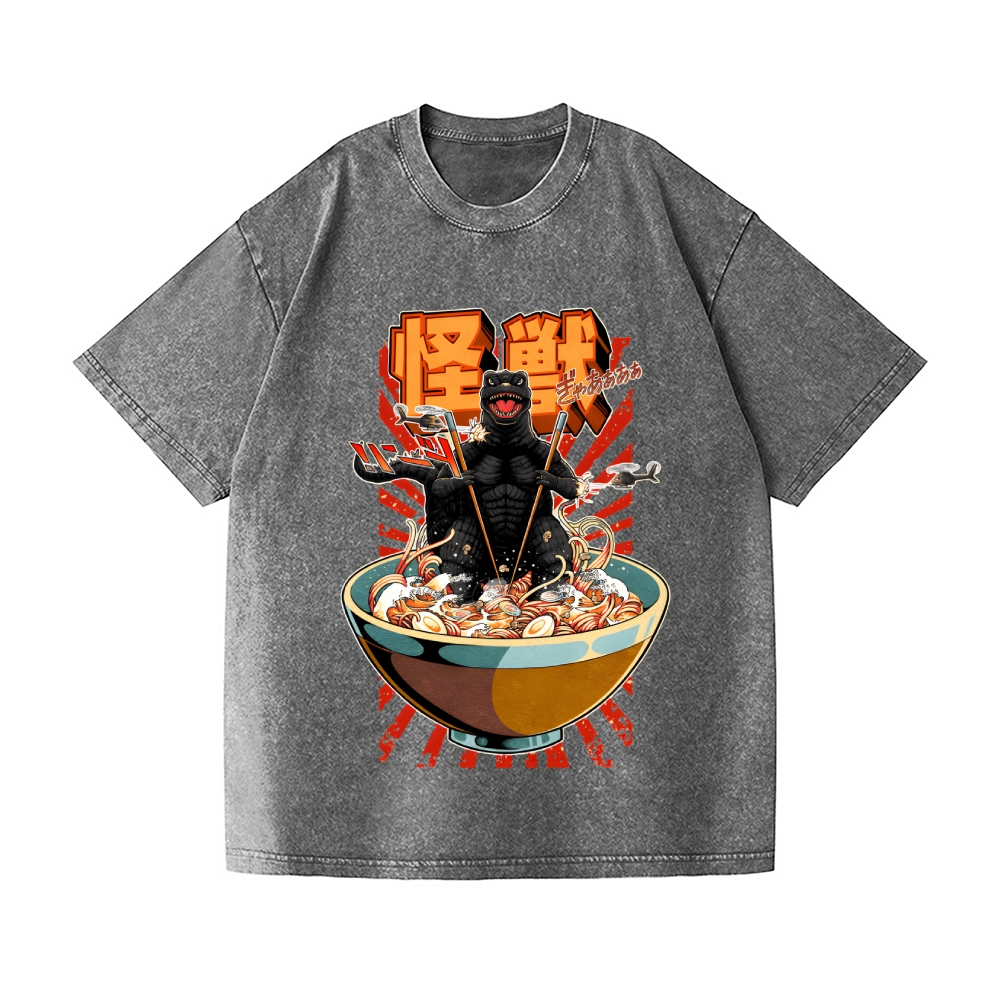 Monster Vintage Wash Japanese Design T-Shirt