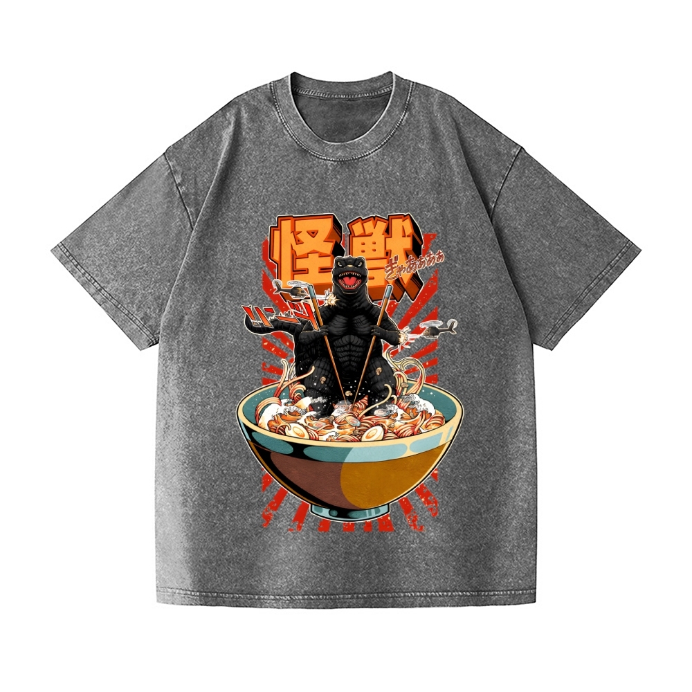 Monster Vintage Wash Japanese Design T-Shirt