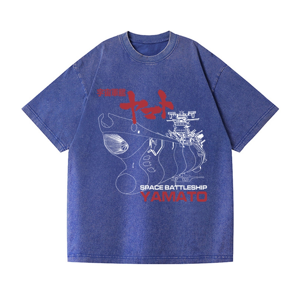 Space Battleship Vintage Wash Japanese Design T-Shirt – Japan-tiger