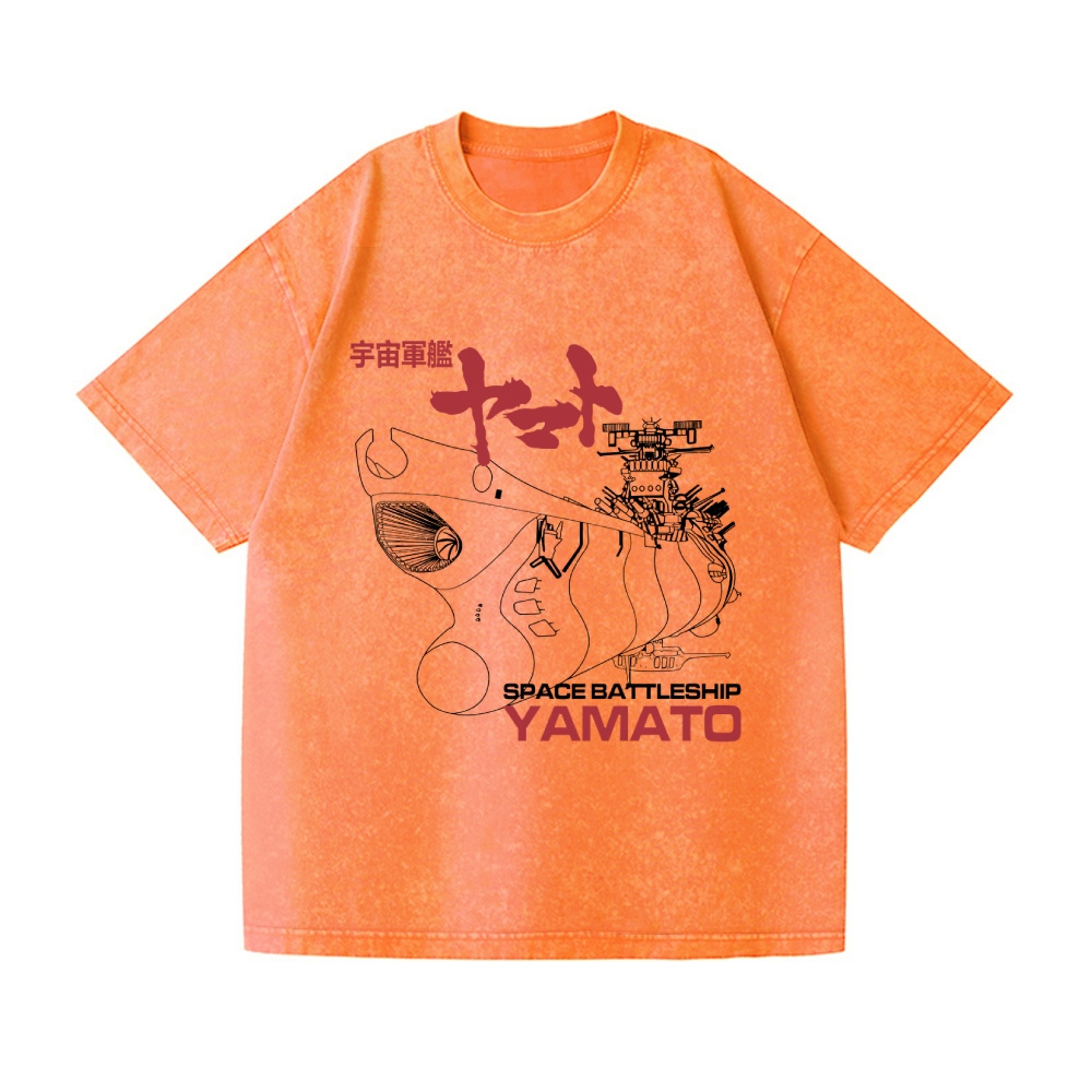 Space Battleship Vintage Wash Japanese Design T-Shirt – Japan-tiger
