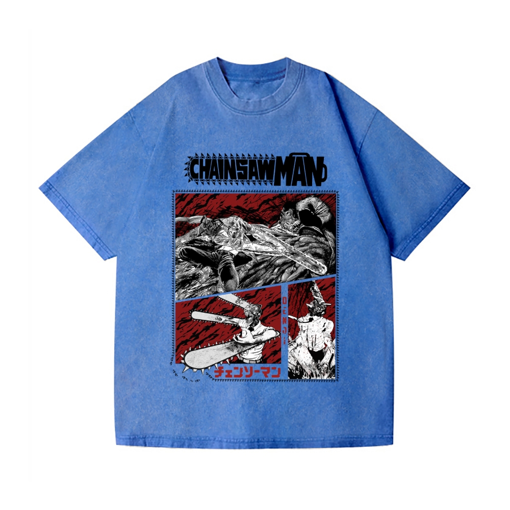 Chainsaw Man Vintage Wash Japanese Design T-Shirt – Japan-tiger