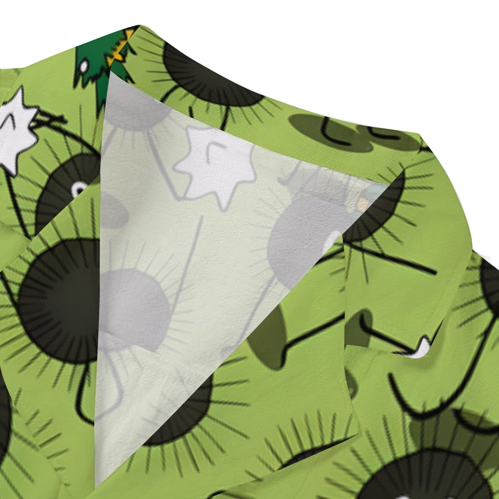 Christmas Ghibli Soot Sprites Japanese Style Camp Shirt