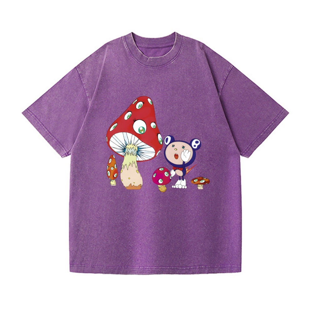 TM Mushroom Eyes Vintage Wash Japanese Design T-Shirt