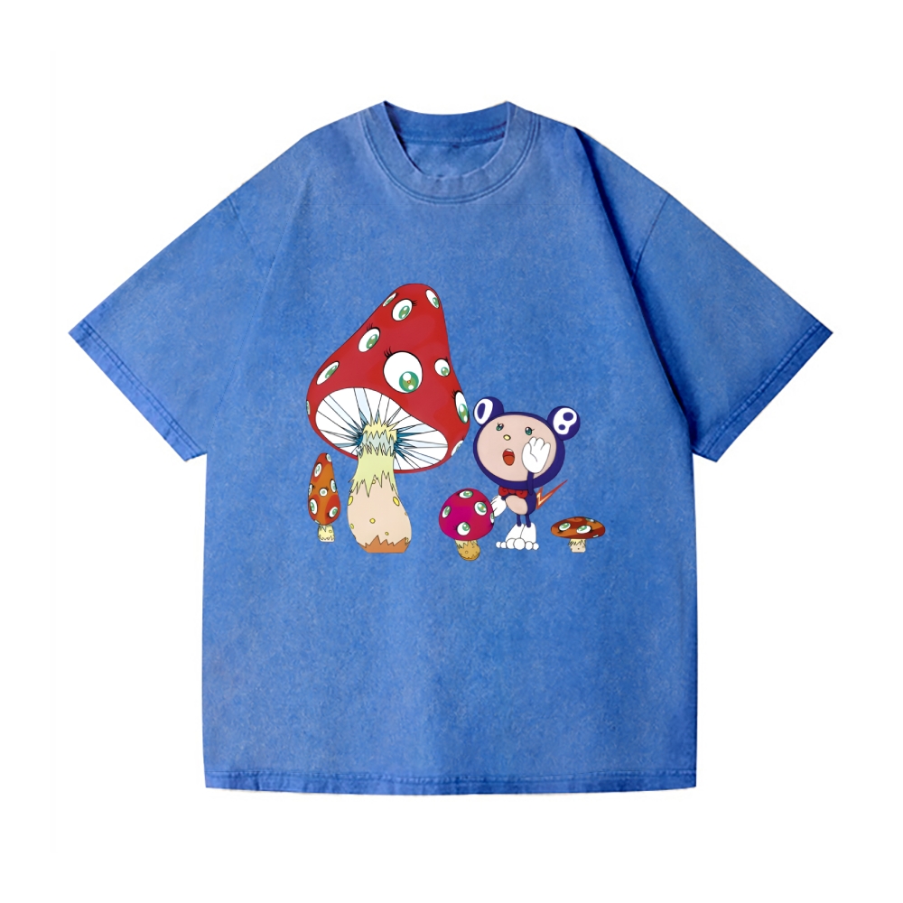 TM Mushroom Eyes Vintage Wash Japanese Design T-Shirt