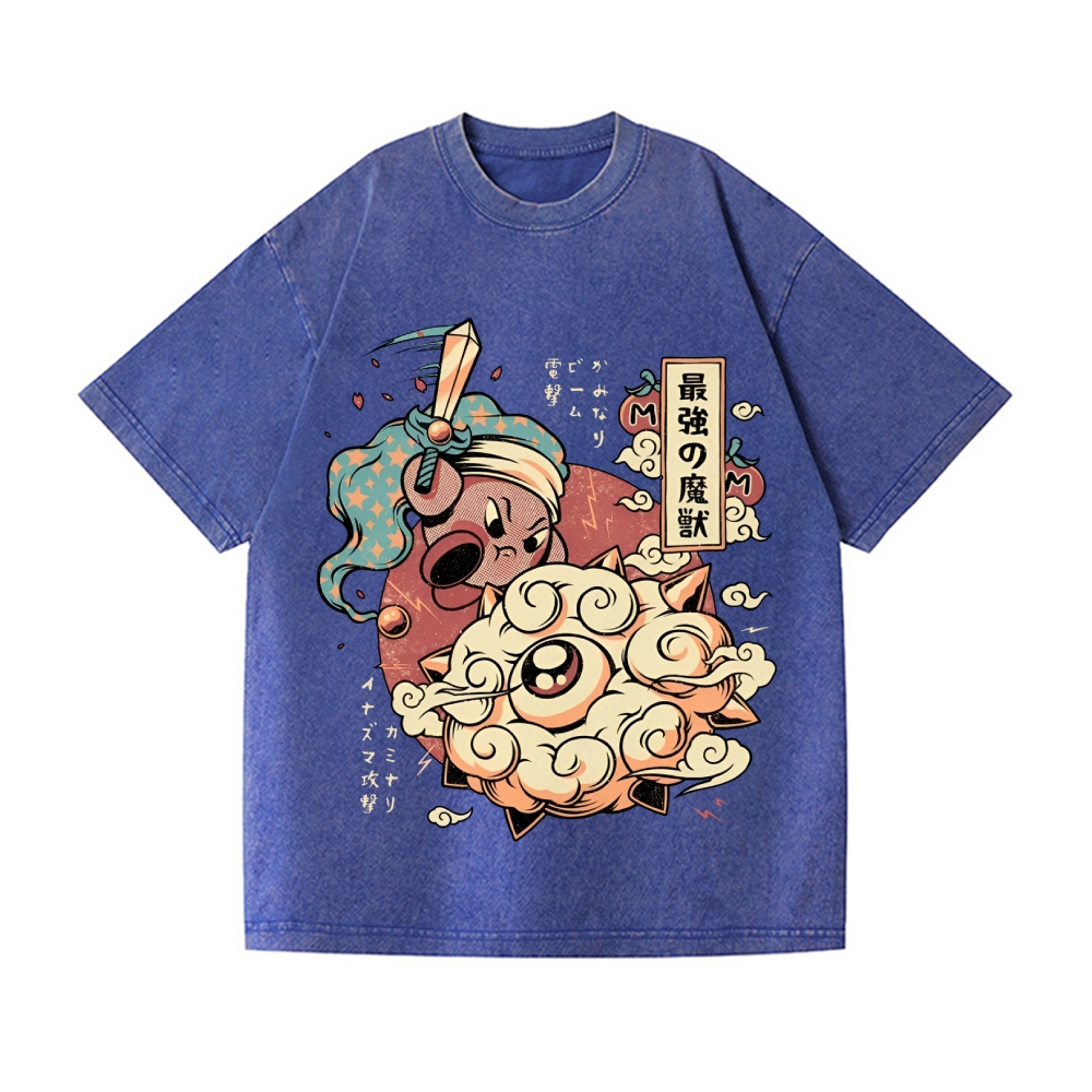 GENKITV Tシャツ 日本製 綿100% ビンテージアンティーク6月限定 Kirby Vintage Wash Japanese Design T-Shirt – Japan-tiger