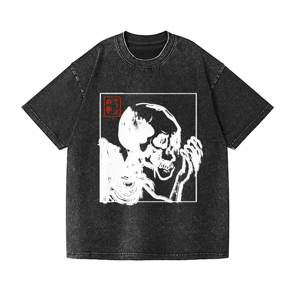 Edo Horror Vintage Wash Japanese Design T-Shirt
