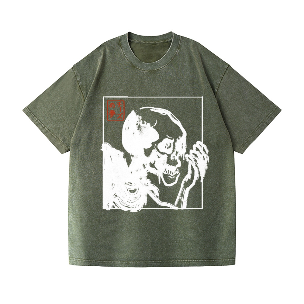 Edo Horror Vintage Wash Japanese Design T-Shirt