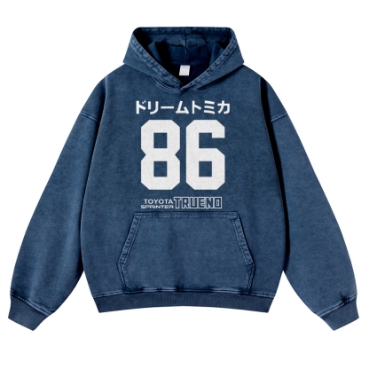 86 Tokyo Vintage Washed Thick Cotton Hoodie
