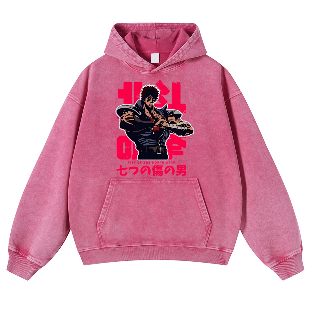 Fist of the North Star Vintage Washed Thick Cotton Hoodie