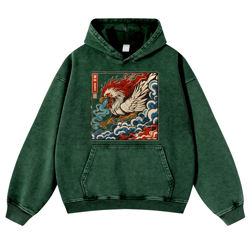 Basan Vintage Washed Thick Cotton Hoodie