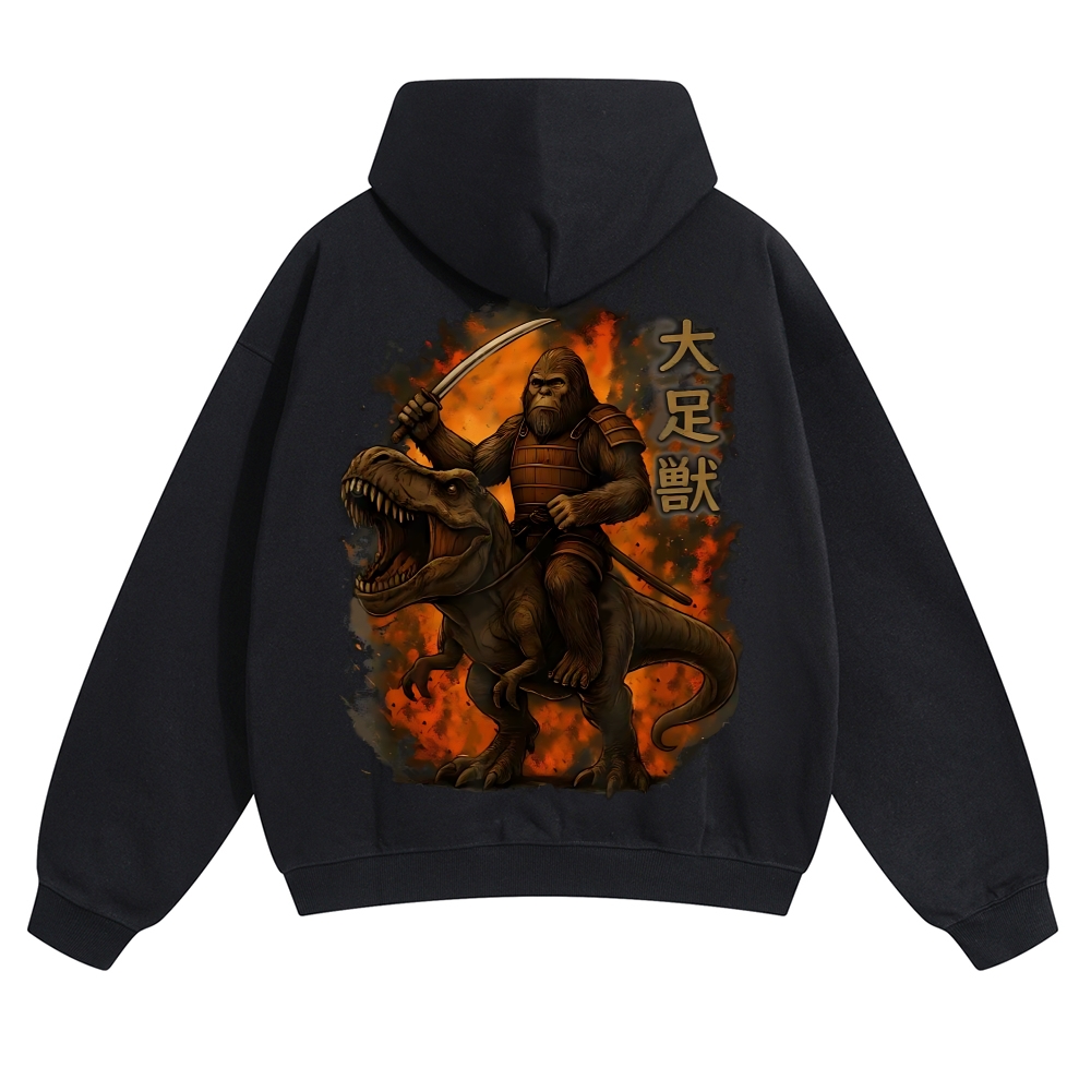 Bigfoot T-rex Vintage Cotton Hoodie