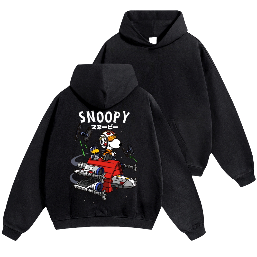 Space Peanuts Vintage Cotton Hoodie