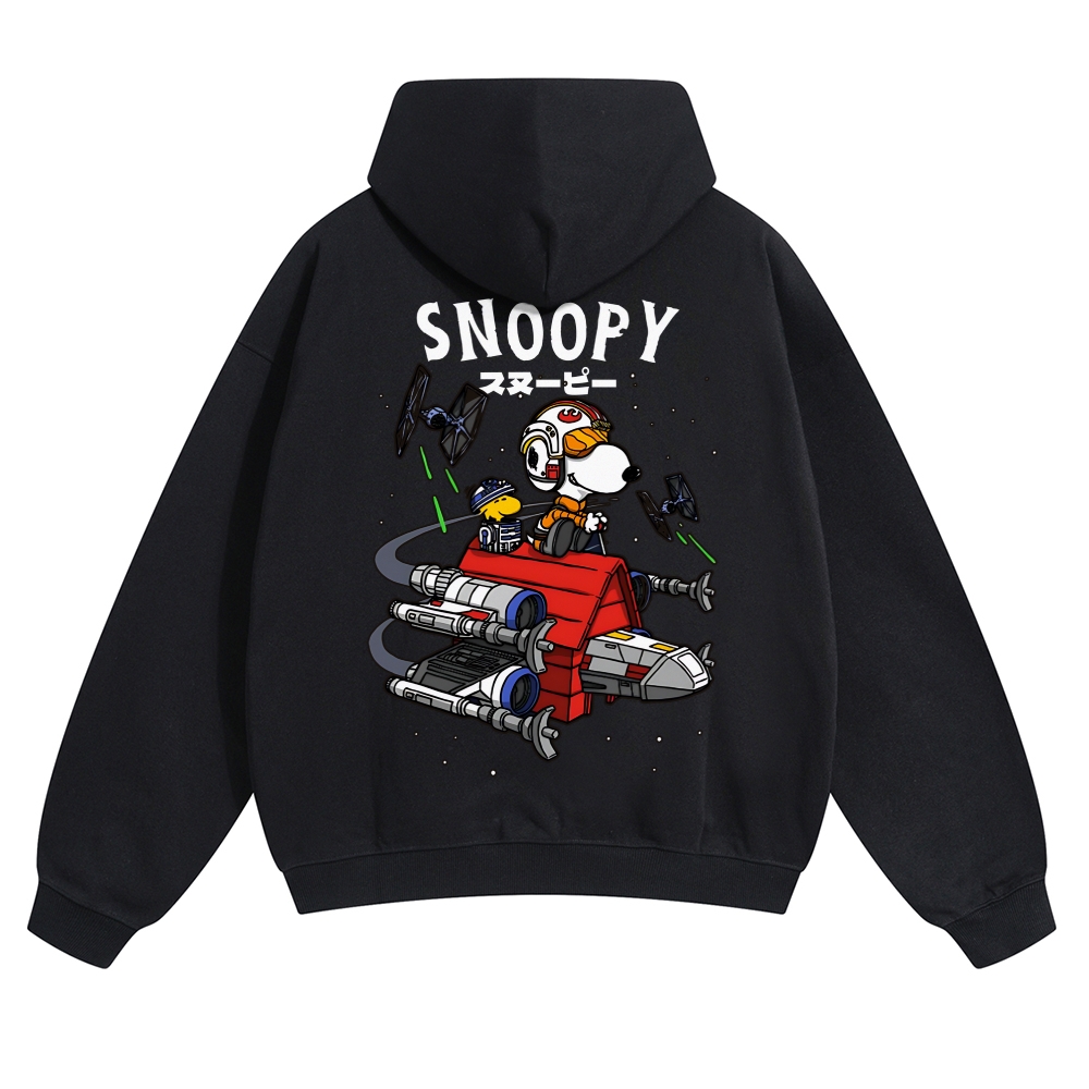 Space Peanuts Vintage Cotton Hoodie