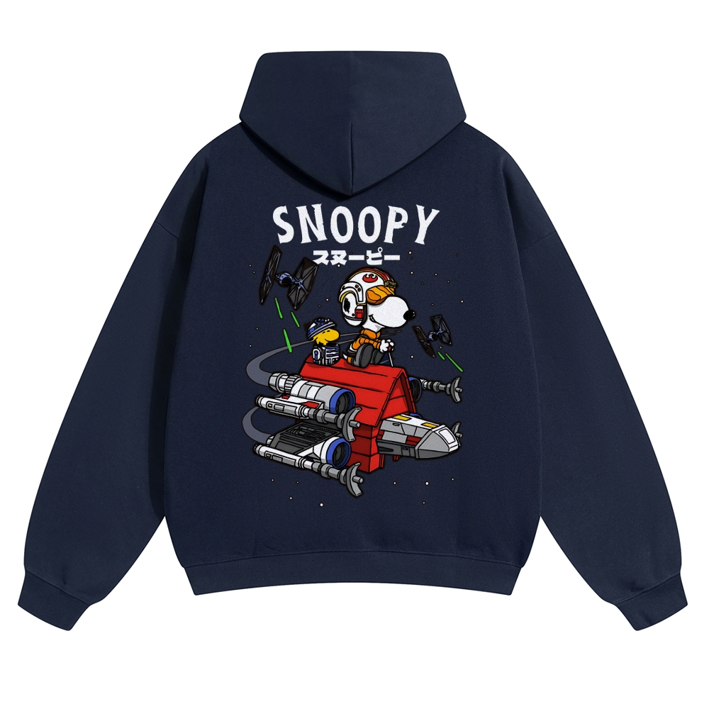 Space Peanuts Vintage Cotton Hoodie