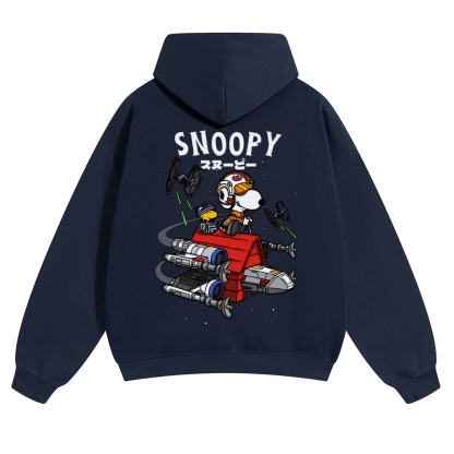 Space Peanuts Vintage Cotton Hoodie