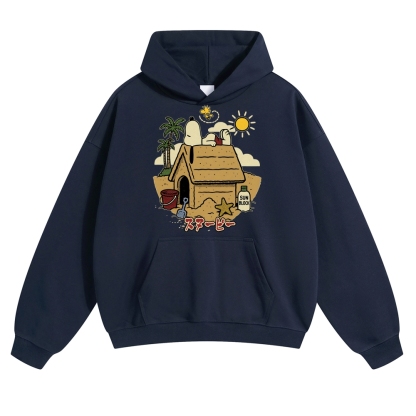 Peanuts Beach Vintage Cotton Hoodie