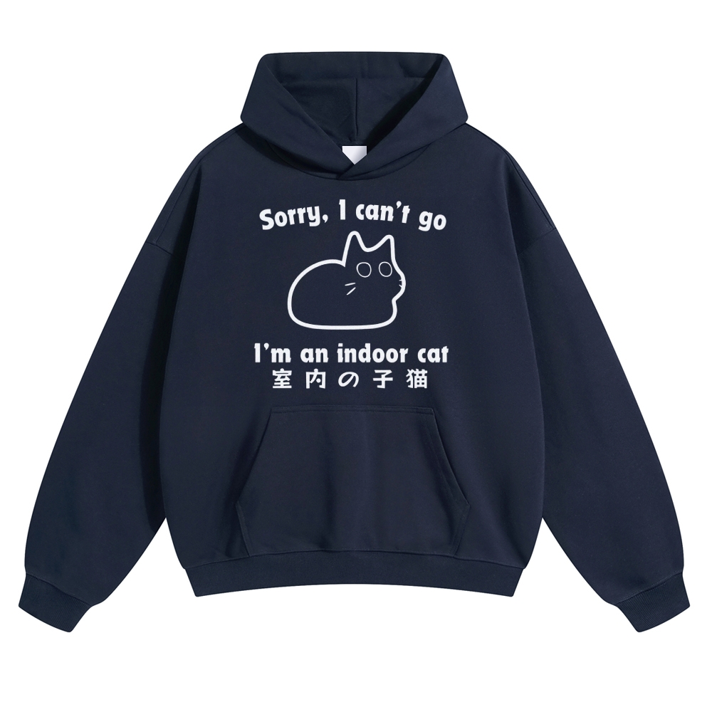 Cat Vintage Cotton Hoodie