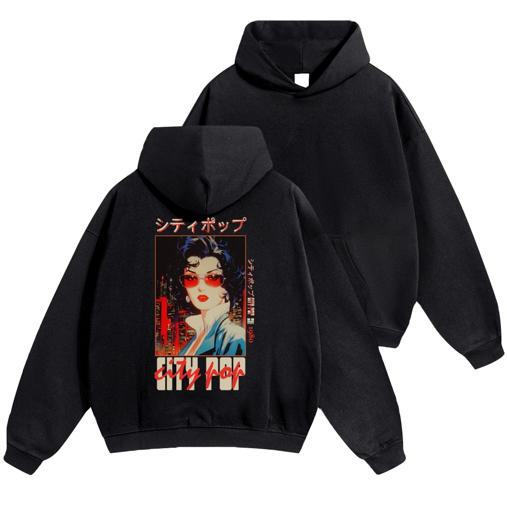 Pop City Vintage Cotton Hoodie