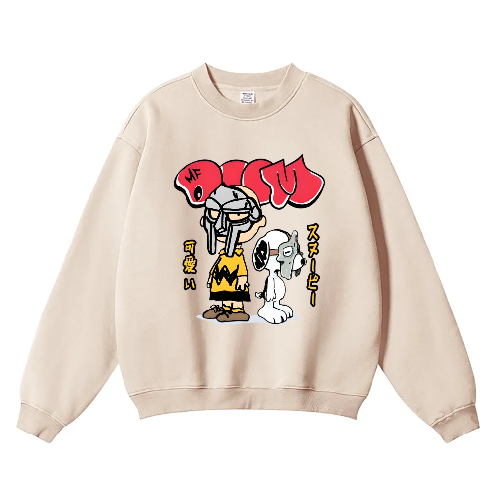 MF Doom Peanuts Dog Vintage Cotton Blend Sweatshirt