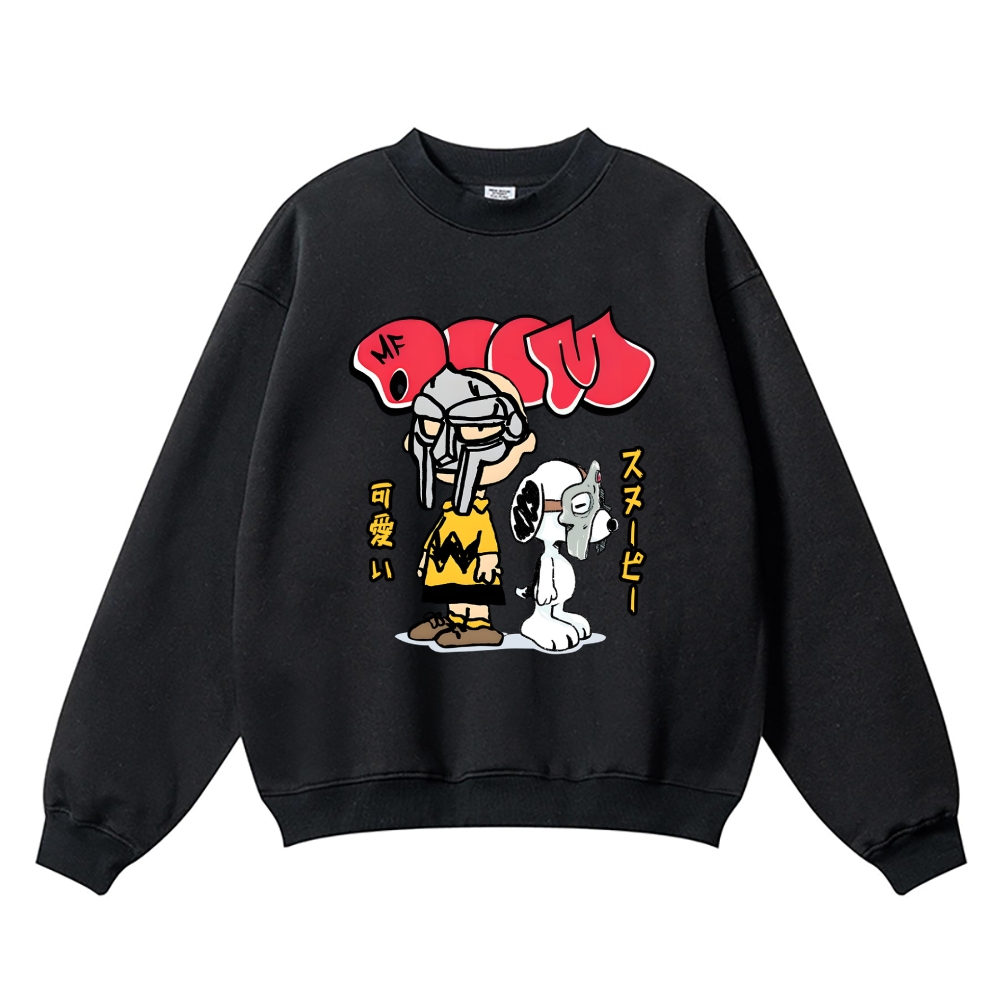 MF Doom Peanuts Dog Vintage Cotton Blend Sweatshirt