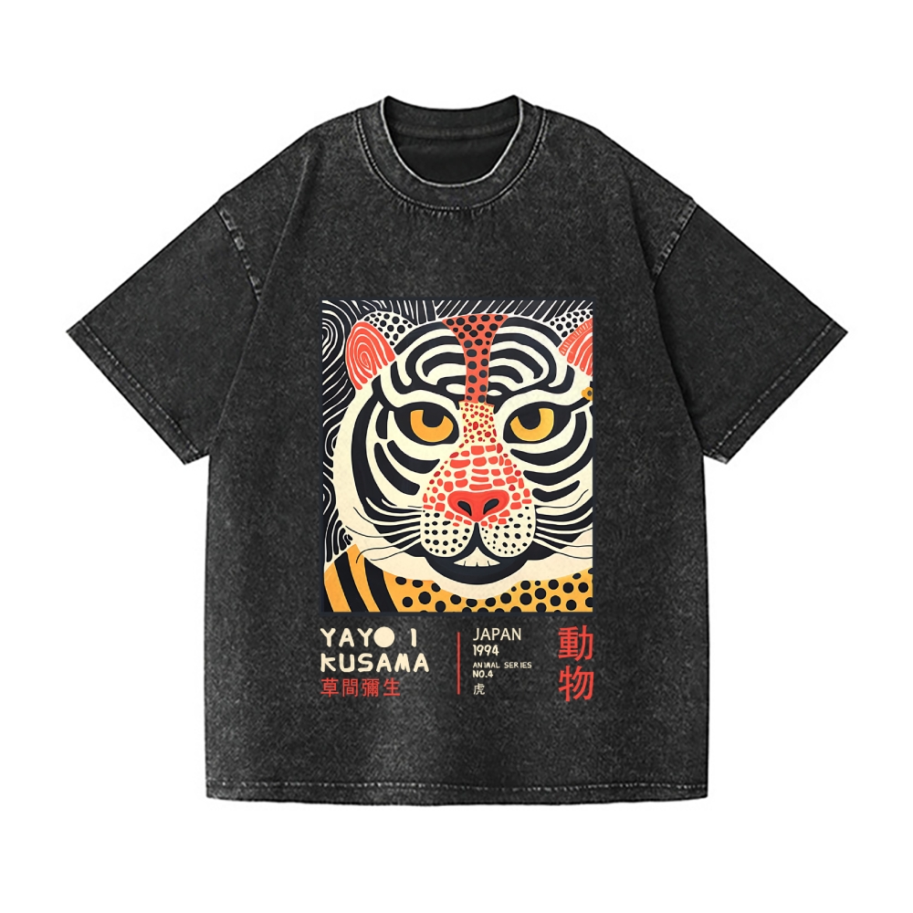 Yayoi Kusama Tiger Vintage Wash Japanese Design T-Shirt – Japan-tiger