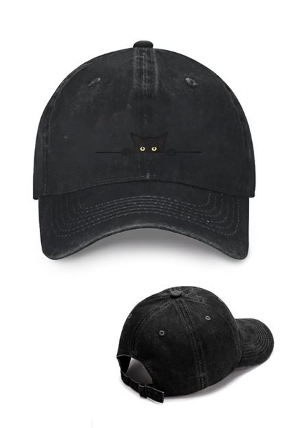 Black Cat Vintage Cotton Cap