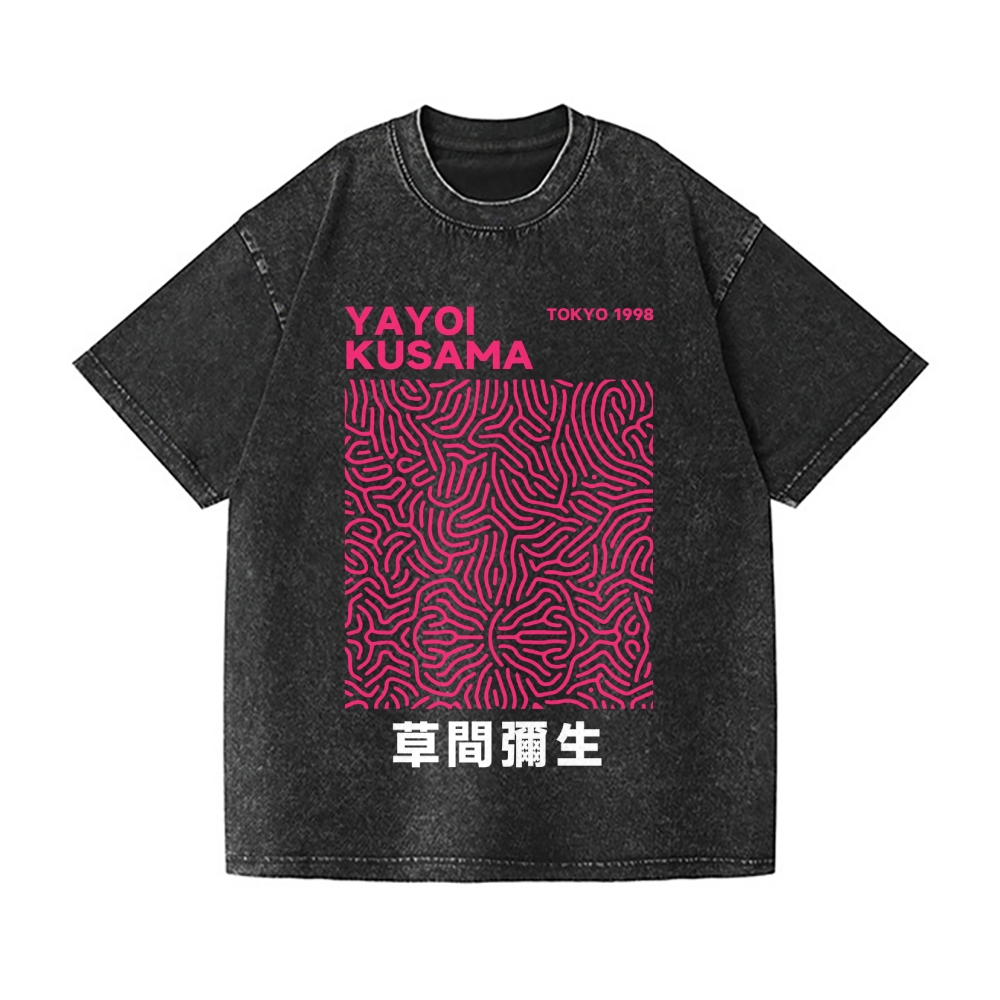  Yayoi Kusama Vintage Wash Japanese Design T-Shirt