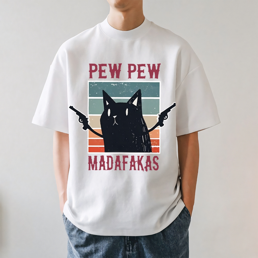 Pew Pew Madafakas Cat Japanese Style Classic Tee