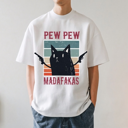Pew Pew Madafakas Cat Japanese Style Classic Tee