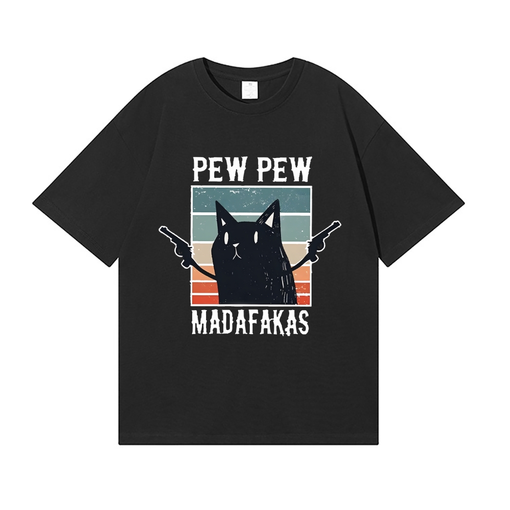 Pew Pew Madafakas Cat Japanese Style Classic Tee