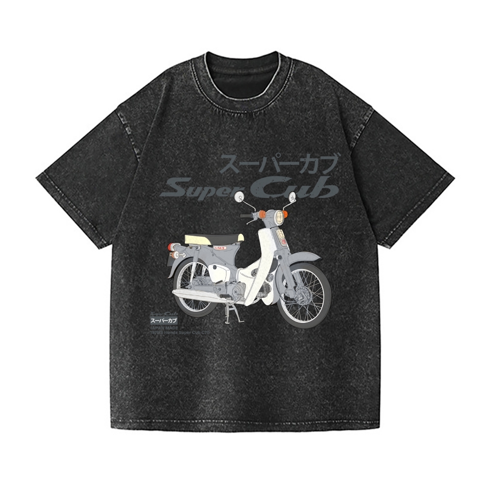 Honda Super Cub C70 Vintage Wash Japanese Design T-Shirt