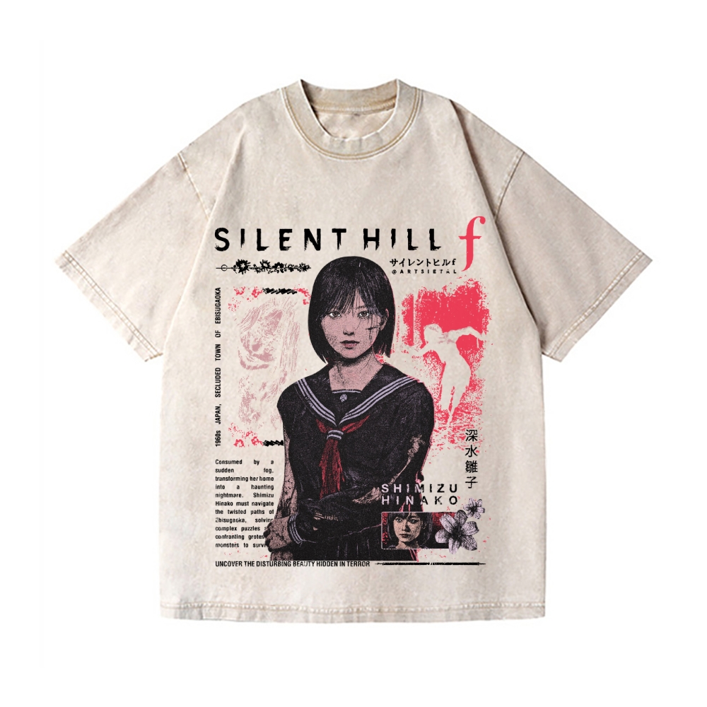 Silent Hill Vintage Wash Japanese Design T-Shirt