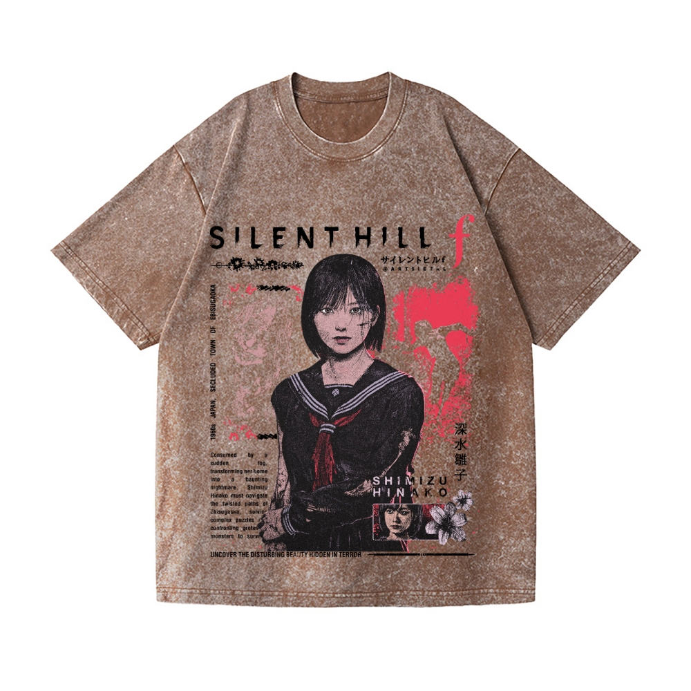 Silent Hill Vintage Wash Japanese Design T-Shirt